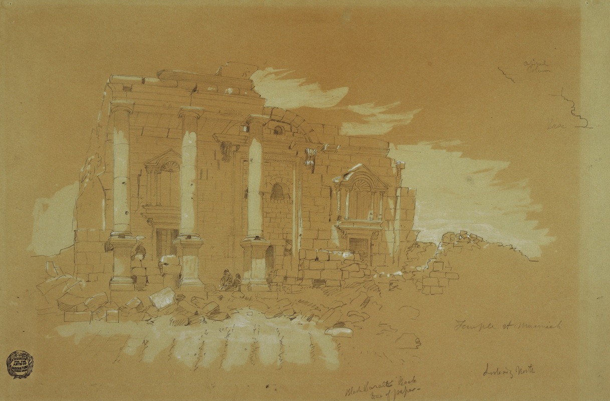 Temple at Mismiyeh, Syria by Frederic Edwin Church
