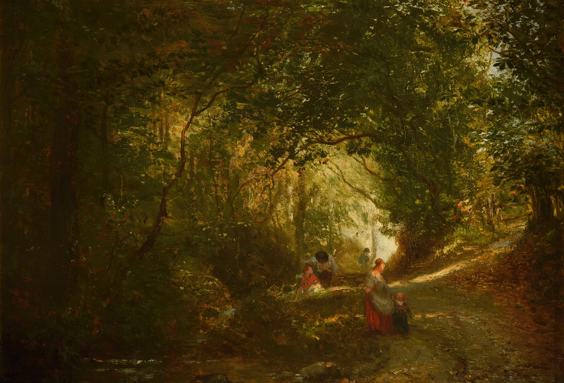 Paysage by Constant Troyon, oil painting of a tranquil landscape with gentle hills and soft light.