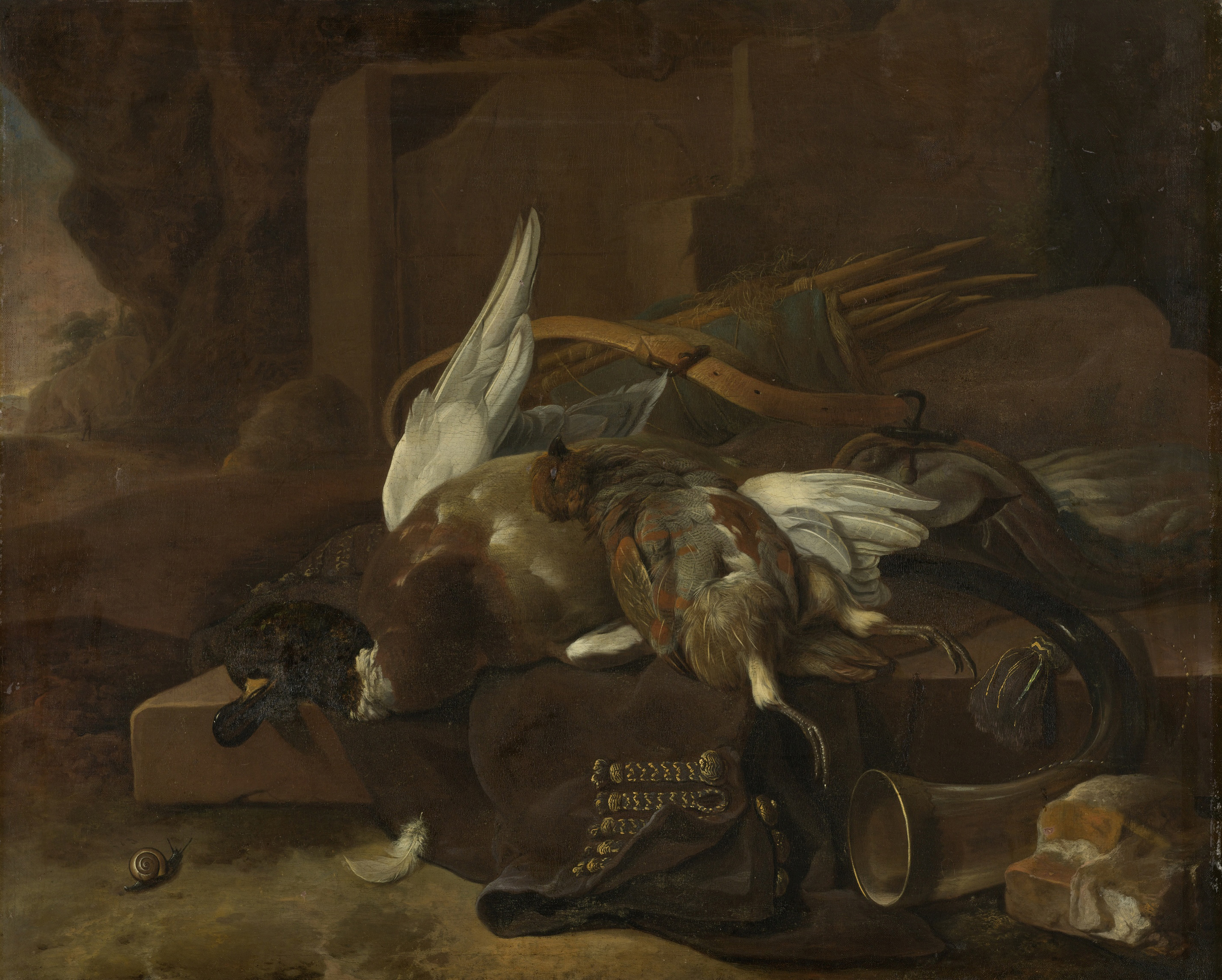 A Hunter's Bag, by Melchior d'Hondecoeter, public domain