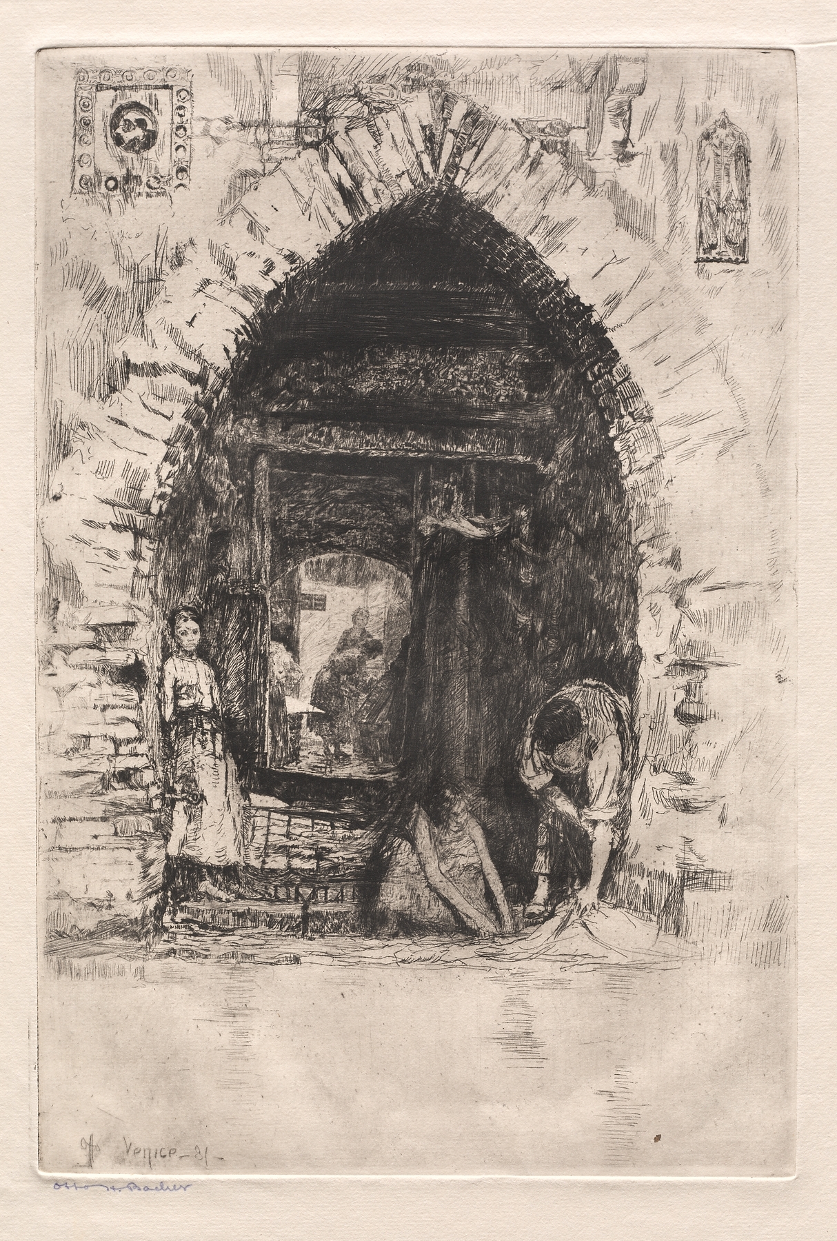 Laundry by Otto Henry Bacher, watercolor on paper, depicting a serene interior with sunlight and laundry.