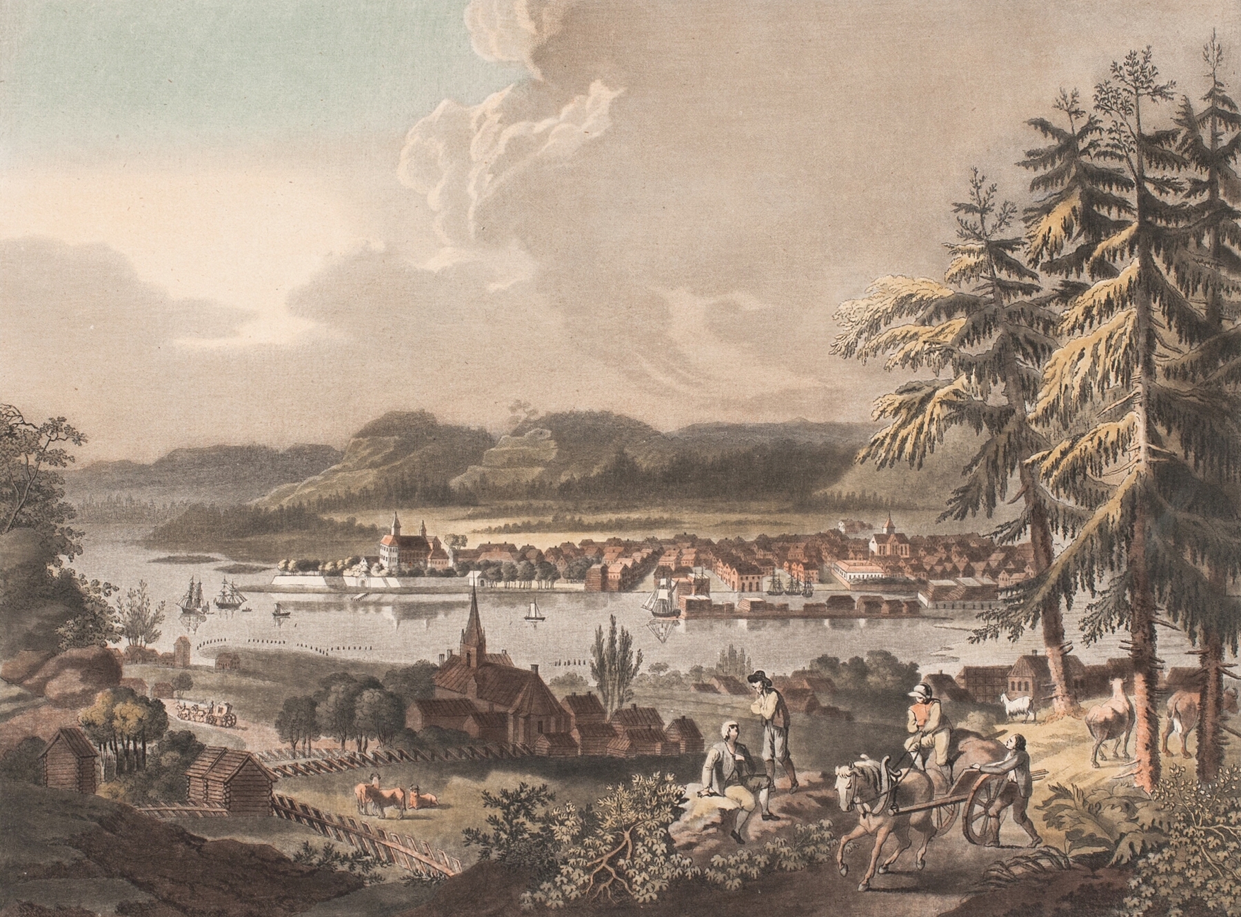 Vue de la ville de Christiania, by Georg Haas, public domain