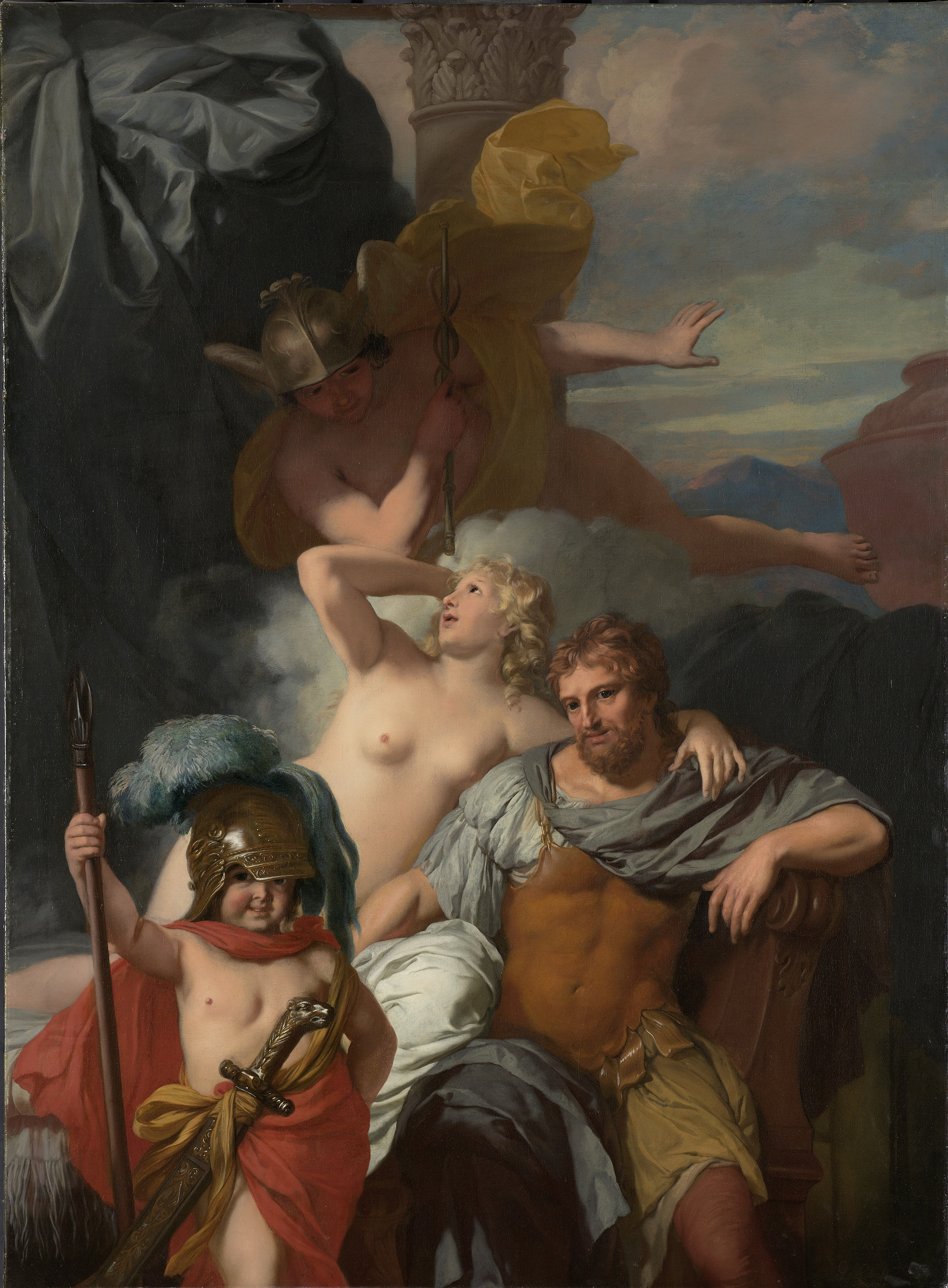 Mercury Ordering Calypso to Release Odysseus, by Gerard de Lairesse, public domain