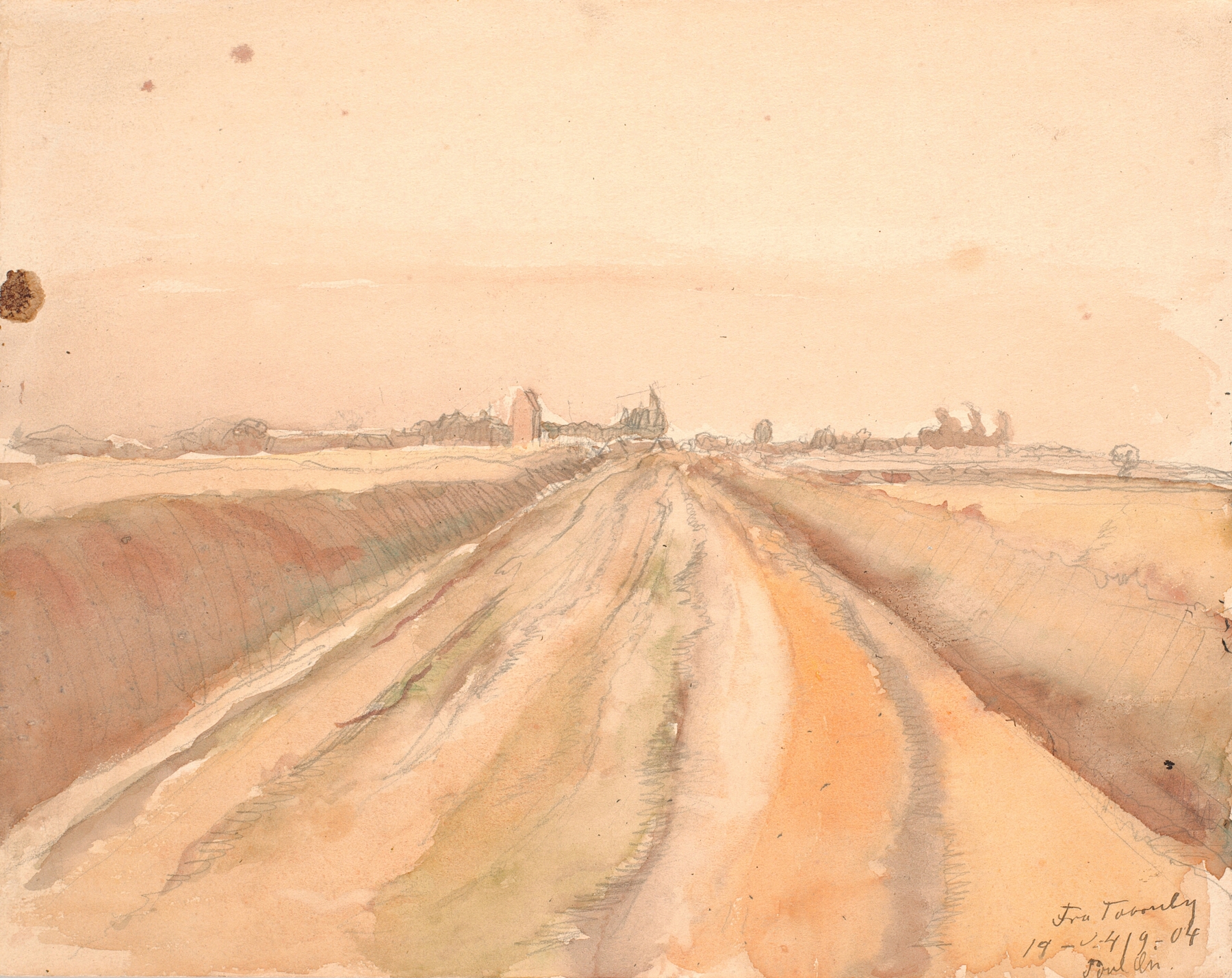 Figurative work by Poul Simon Christiansen, 1904, featuring a solitary figure in soft light.