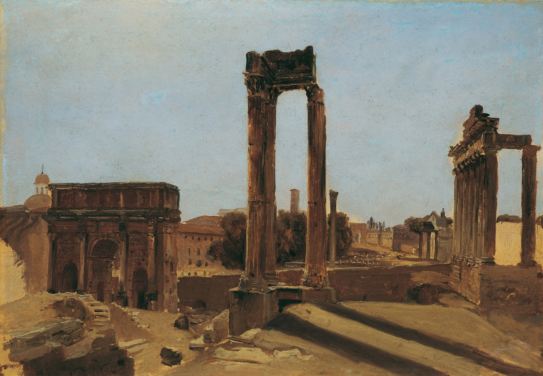 Das Forum Romanum, by Carl Blechen, public domain