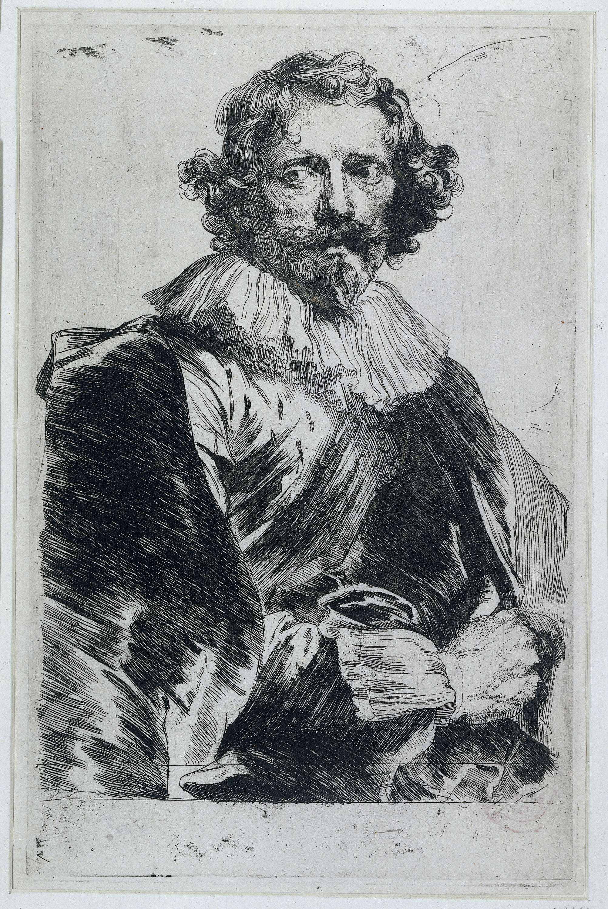 Portret van Lucas Vorsterman I, by Anthony van Dyck, public domain