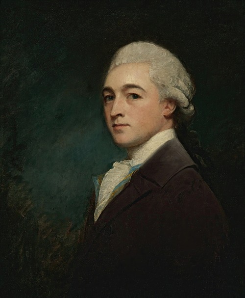 Portrait of a young man by George Romney.