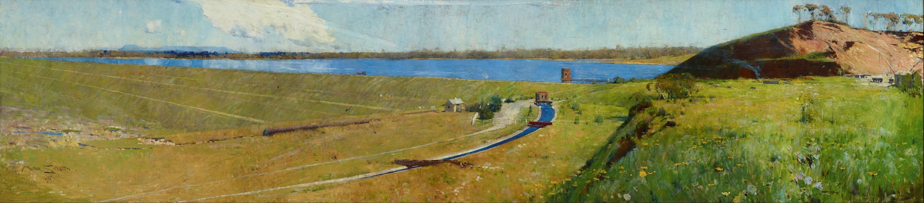 Prospect reservoir, by Arthur Streeton, public domain