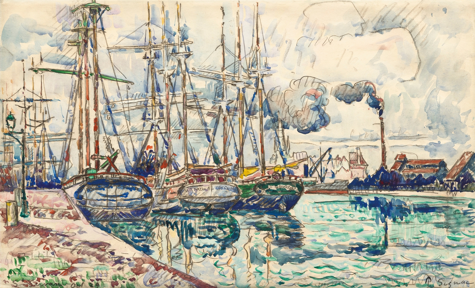 Saint-Servan, by Paul Signac, public domain
