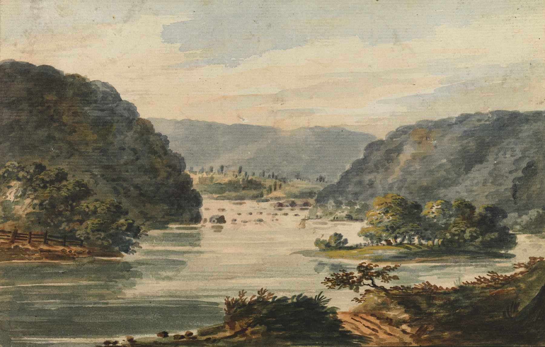 A View of the Potomac at Harpers Ferry, oil on canvas by Pavel Petrovich Svinin