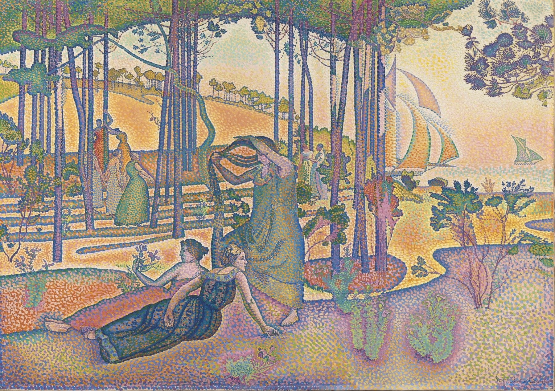 The Evening Air, by Henri-Edmond Cross, public domain