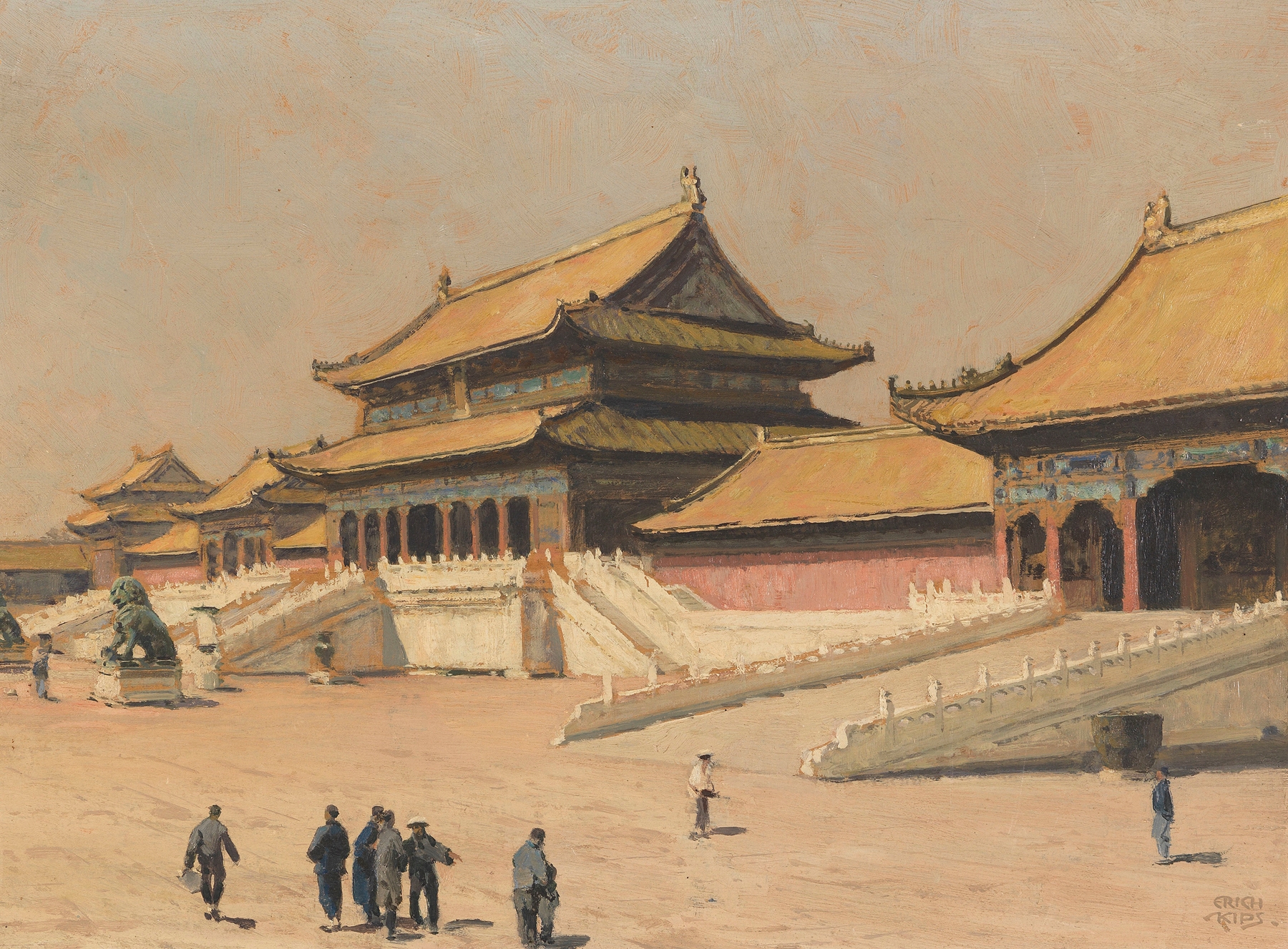 Architecture of the Forbidden City in Beijing by Erich Kips, medium unknown