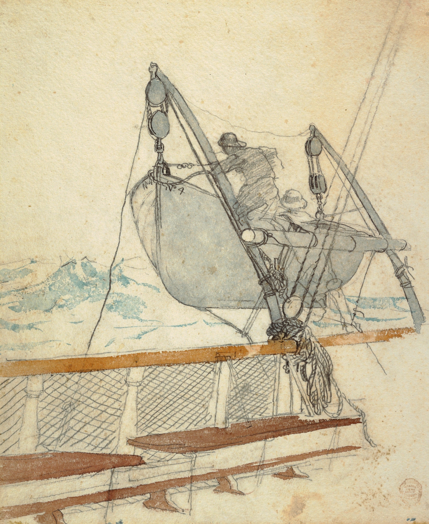 Study for ‘The Signal of Distress’, by Winslow Homer, public domain
