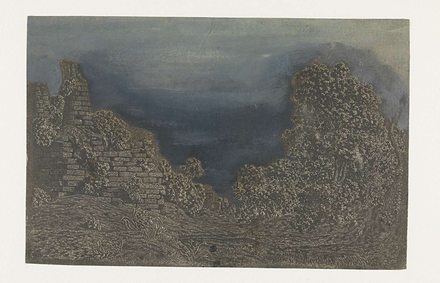 The Tomb of the Horatii and Curiatii, ink on paper by Hercules Segers