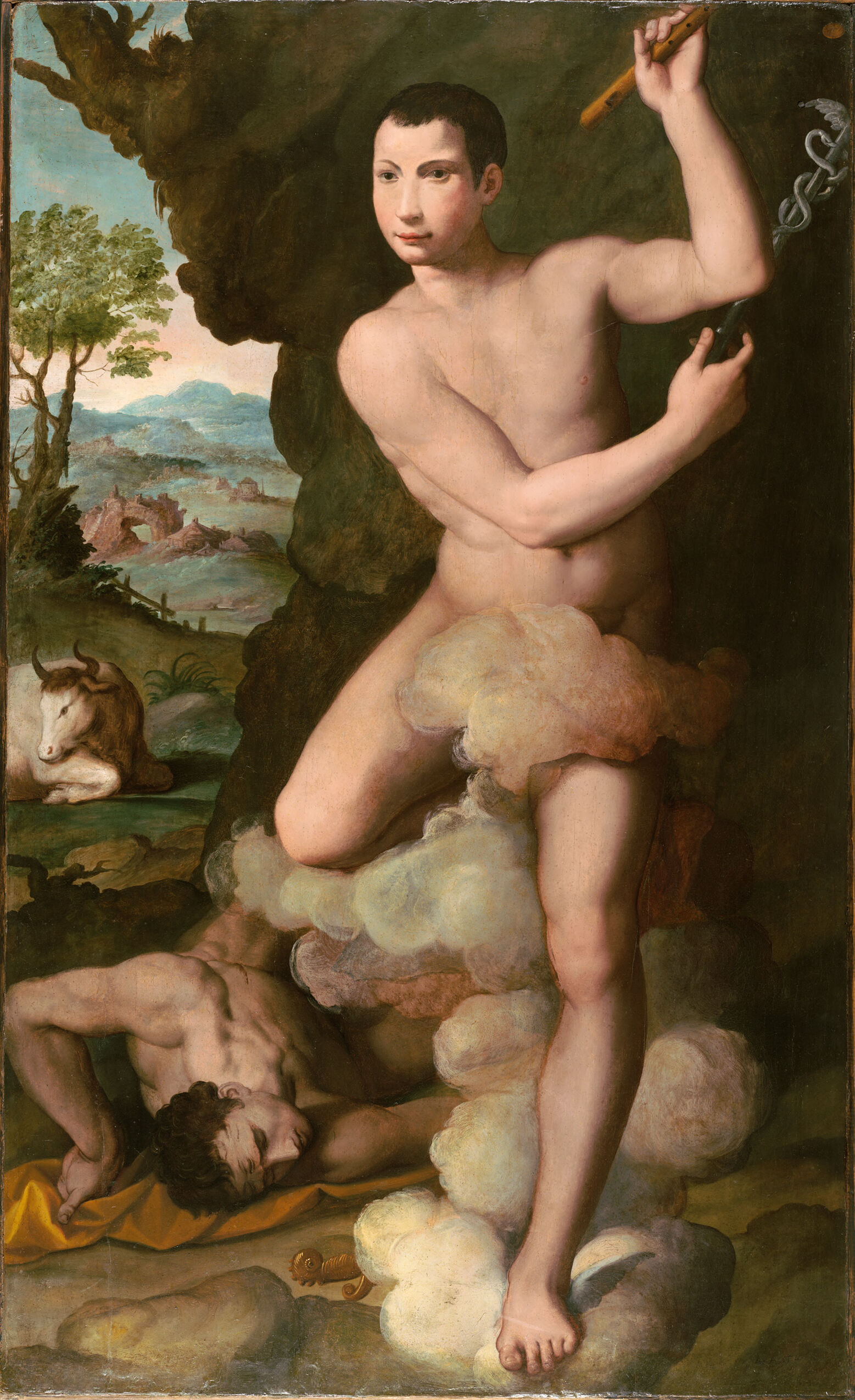 Allegorical Portrait of a Young Man in the Guise of Mercury Slaying Argus, by Alessandro Allori, public domain