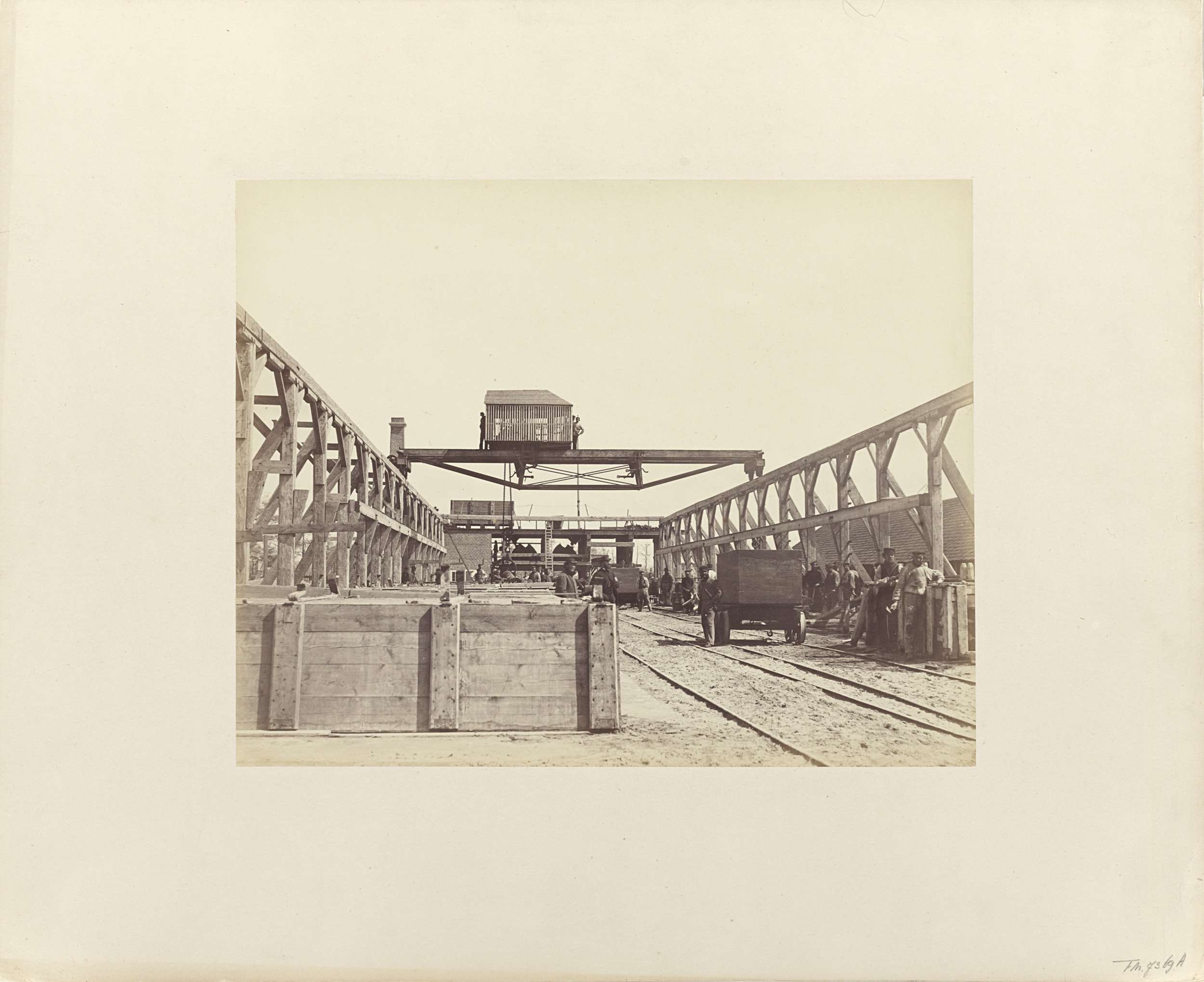 Construction of the North Sea Canal, albumen print by Rudolph Guicherit