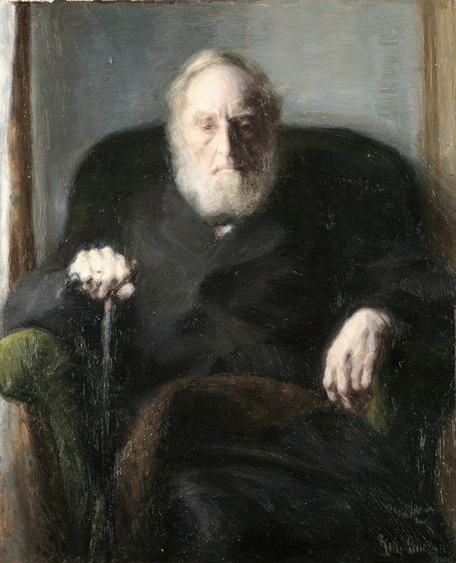 A portrait of an elderly man, capturing the essence of familial connection.