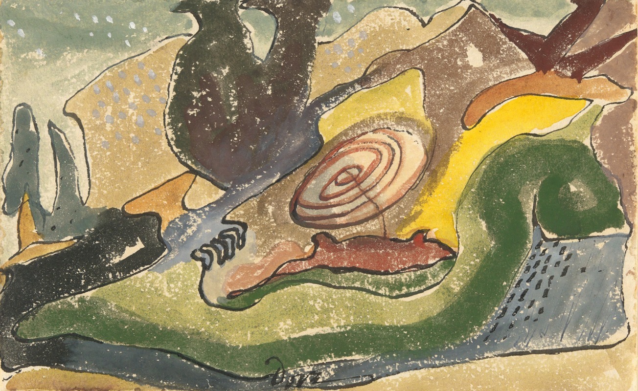 Arthur Dove's *Beach* captures a serene coastal scene with vibrant colors.