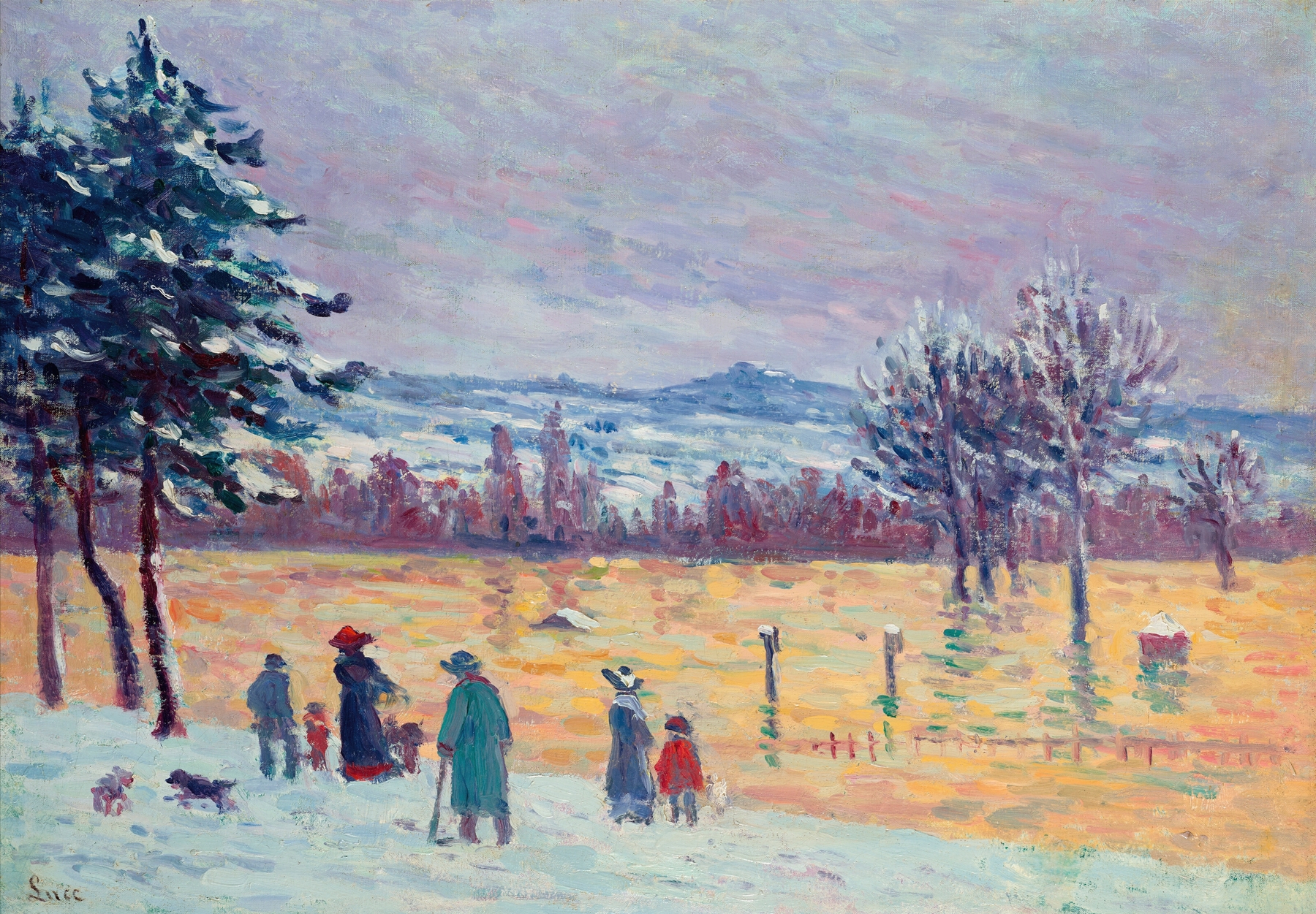 L’inondation à Longchamp, by Maximilien Luce, public domain