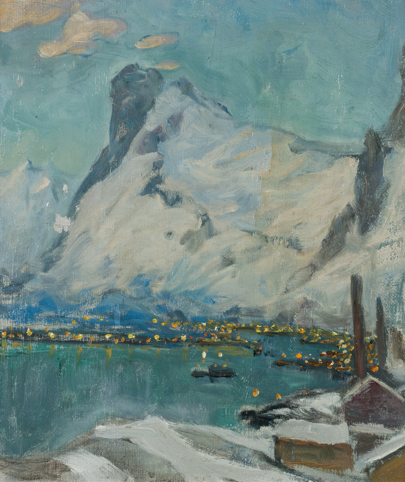 Lofoten in the Evening Light. Study, by Anna Boberg, public domain