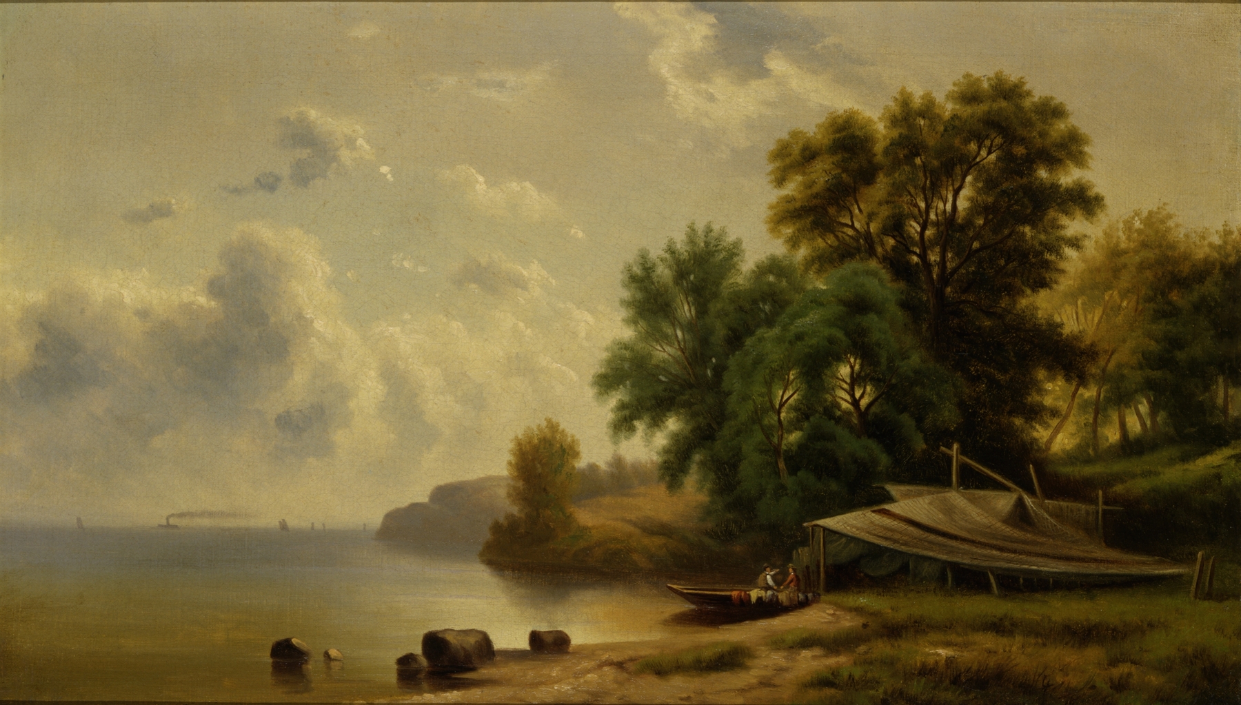 Landscape with Campsite, by Robert S. Duncanson, public domain