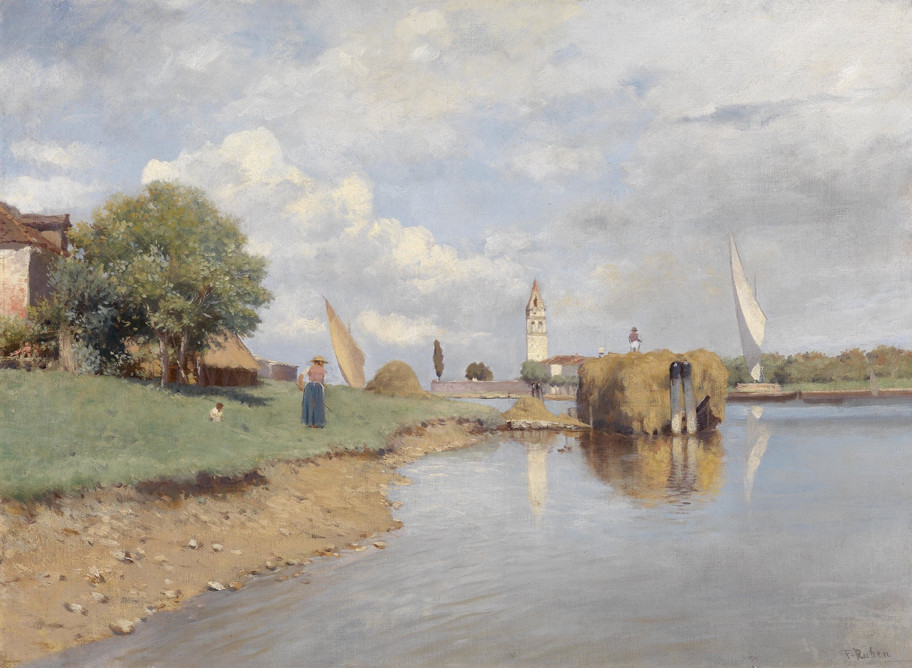 Ethereal landscape by Franz Leo Ruben, medium unknown
