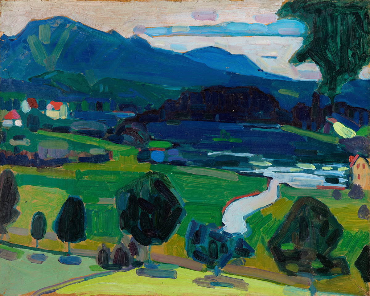 Murnau – View over the Staffelsee, by Wassily Kandinsky, public domain