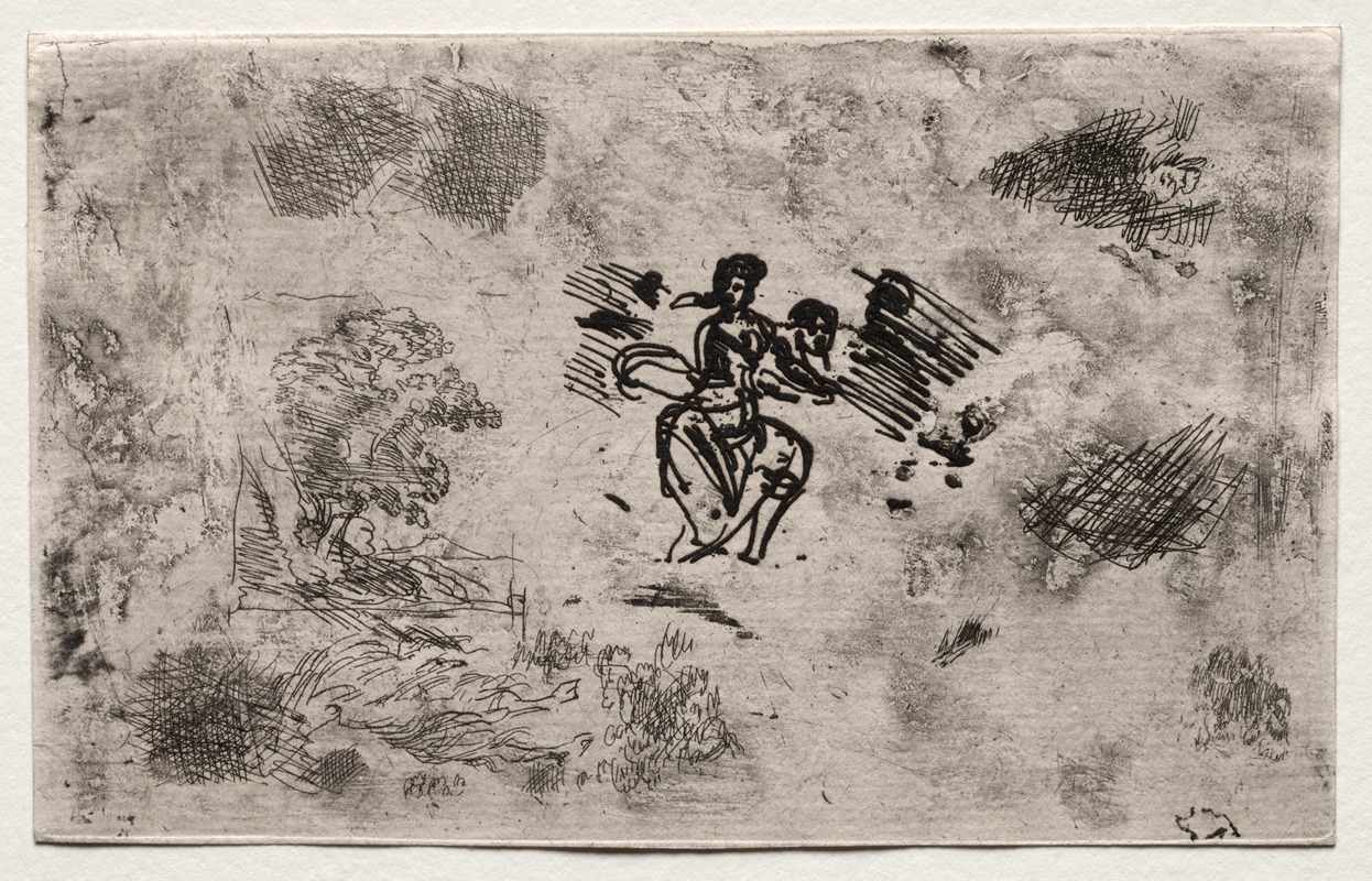 A study of a seated woman by Claude Lorrain showcasing his skill in figure drawing.