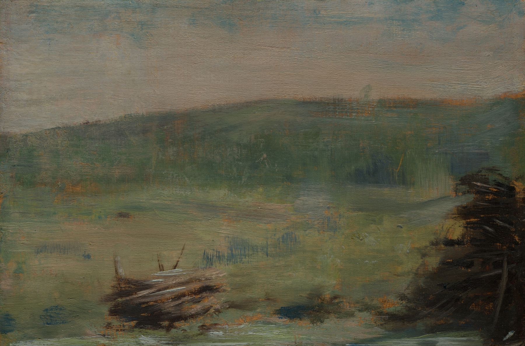 Landscape at Saint-Ouen, by Georges Seurat, public domain
