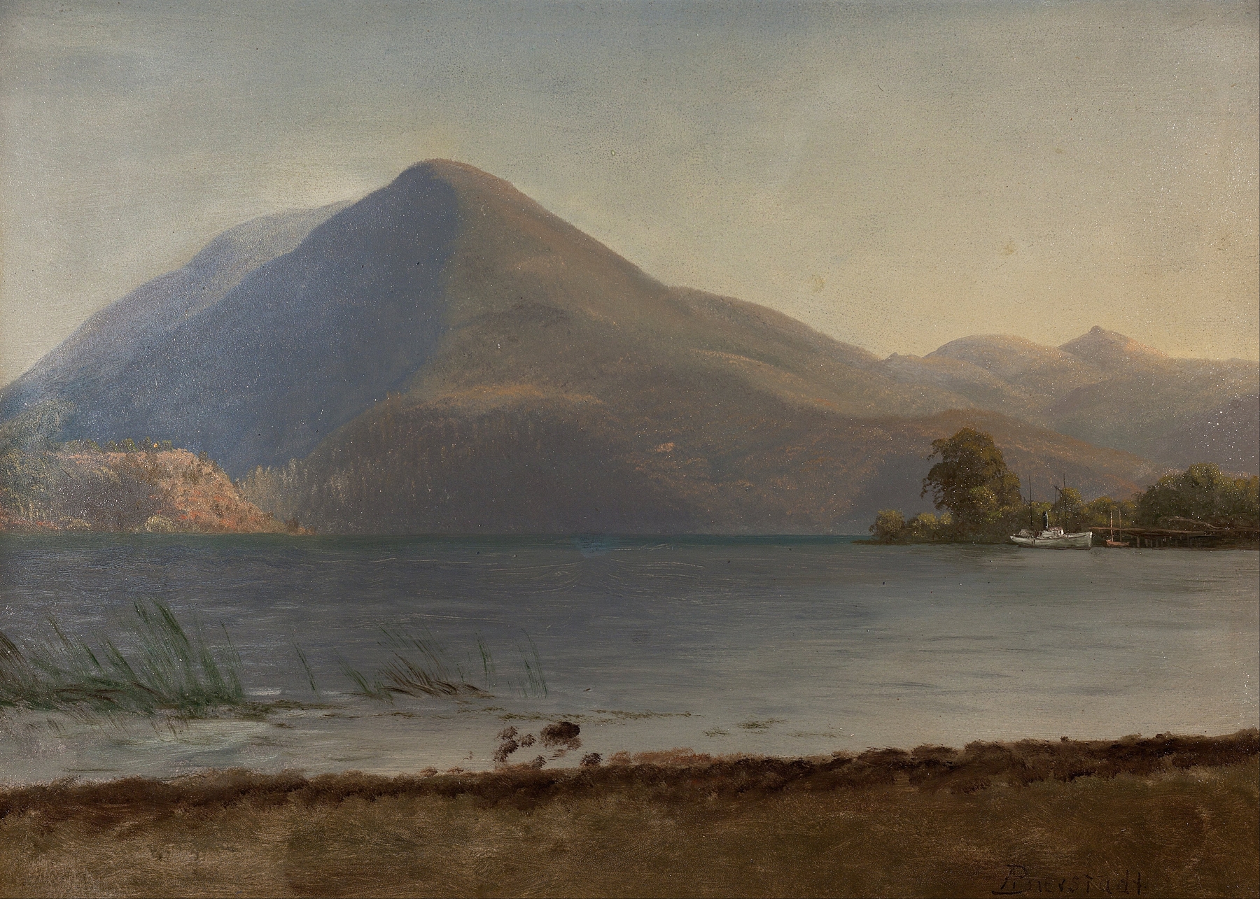 On the Hudson, by Albert Bierstadt, public domain