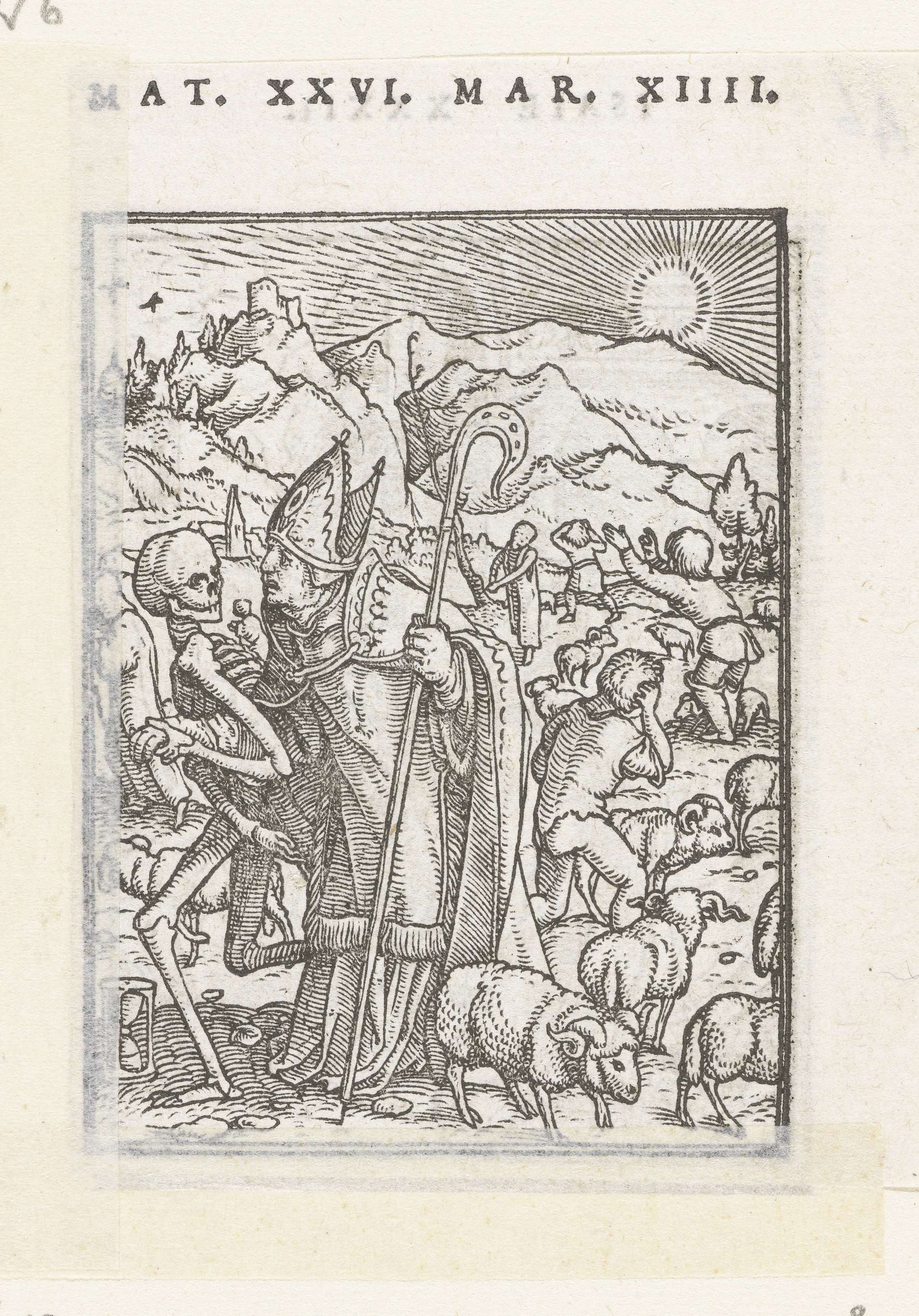 Bisschop en de Dood, by Hans Holbein (II), public domain