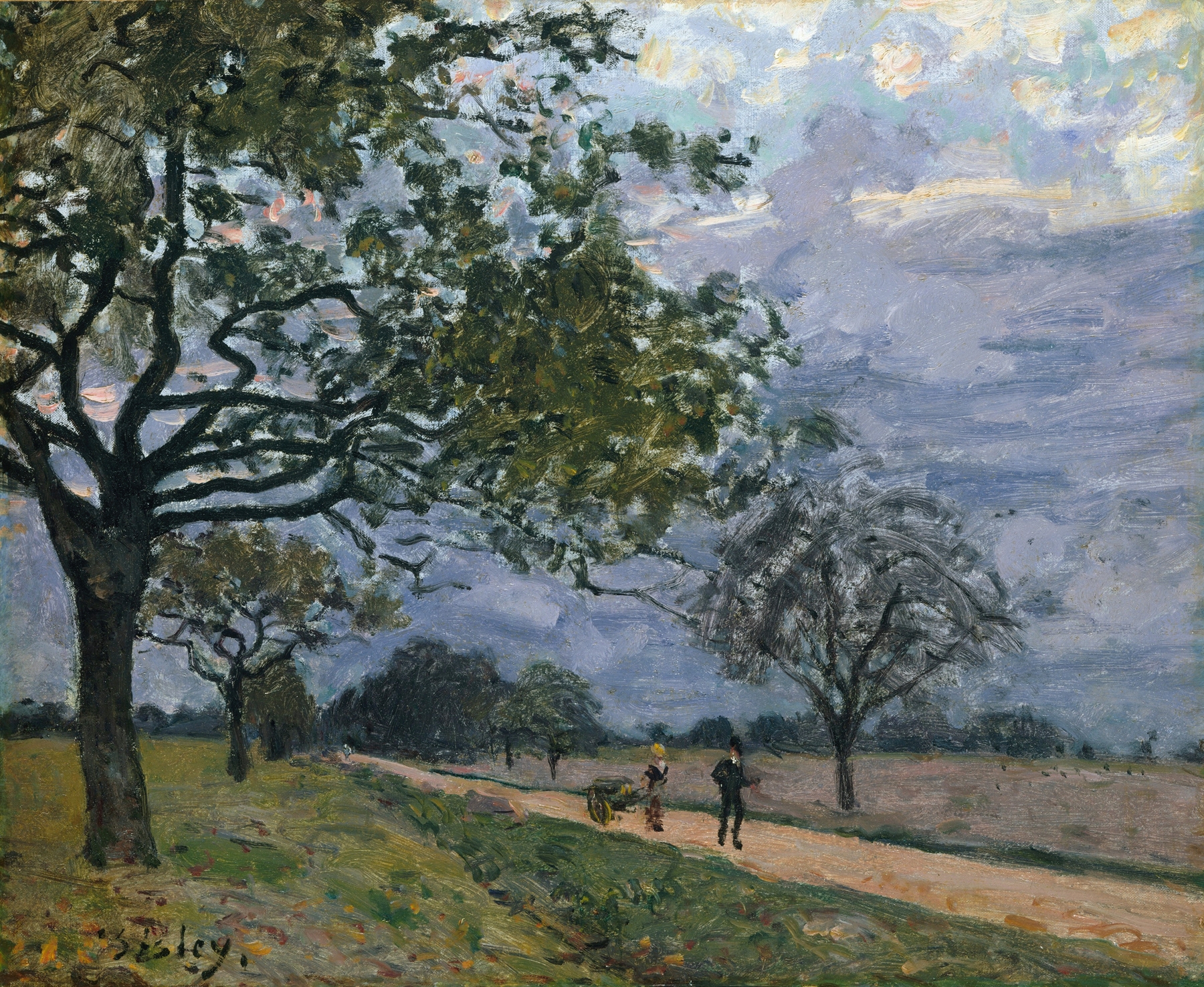 The Road from Versailles to Louveciennes, by Alfred Sisley, public domain