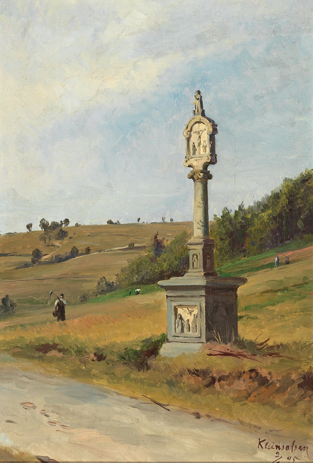 Landscape featuring aged stones and greenery by Friedrich Preller The Younger