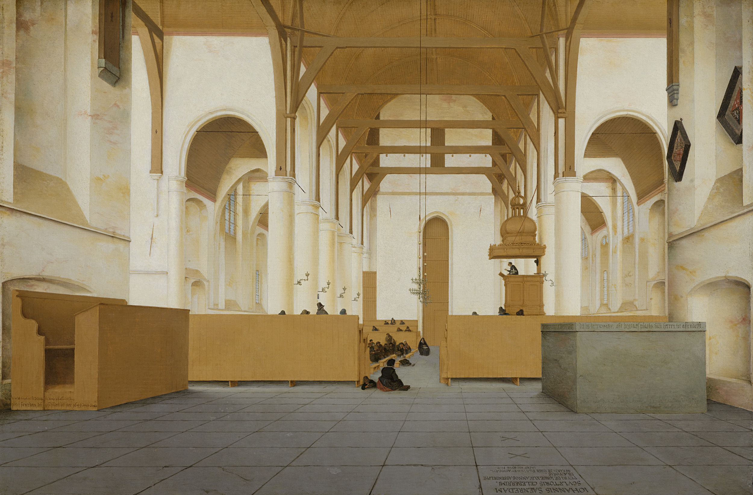 Interior of the Sint-Odulphuskerk in Assendelft, by Pieter Jansz Saenredam, public domain