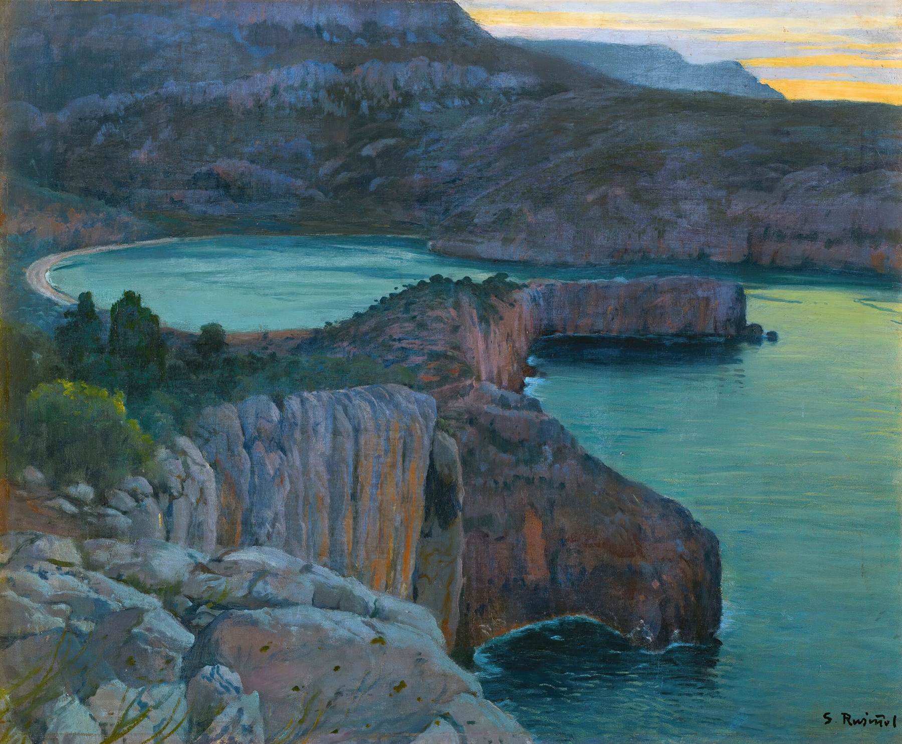 Cala Grisa, by Santiago Rusiñol, public domain