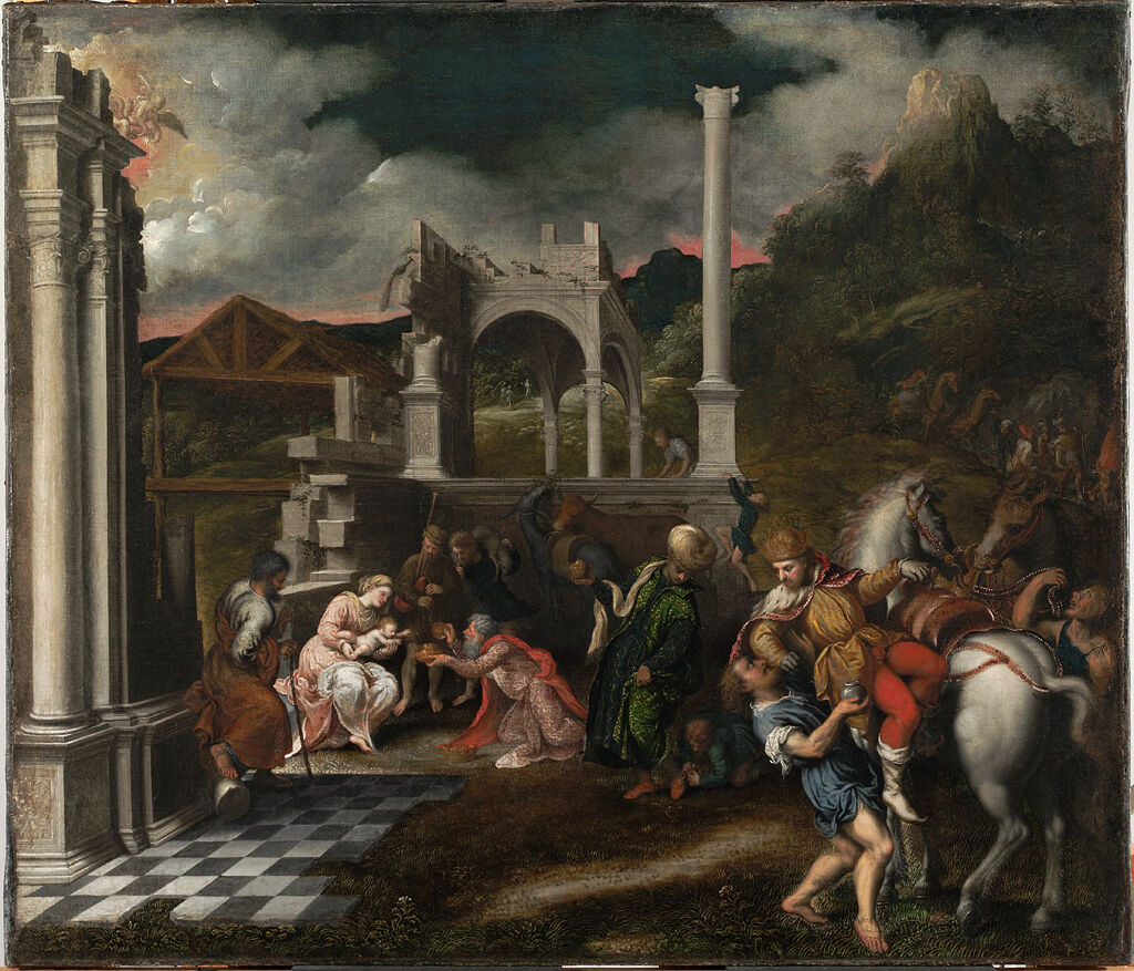 The Adoration of the Magi, by Paris Bordone, public domain