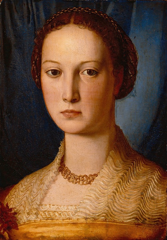 Agnolo Bronzino's 'Costanza Da Sommaia' is a striking portrait showcasing intricate details and rich colors.