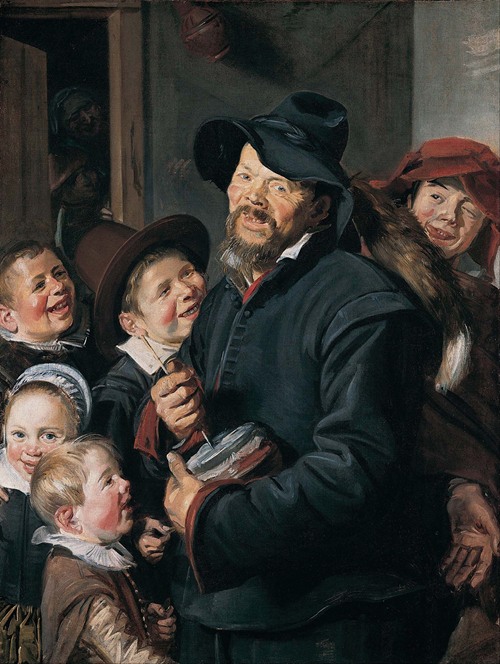 Frans Hals' 'The Rommel-Pot Player' captures a lively genre scene with a focus on a young boy playing a traditional game.