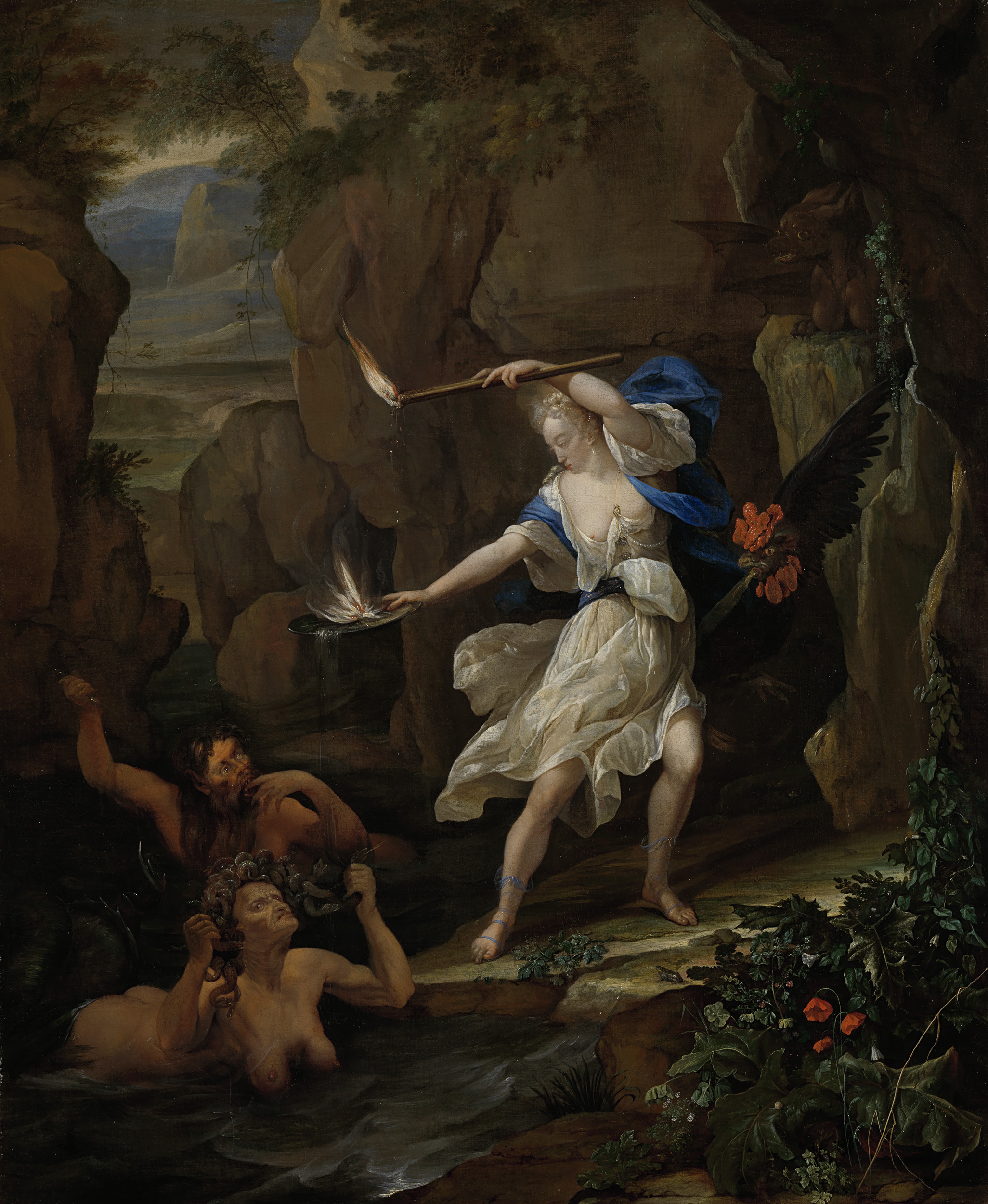 Circe Punishes Glaucus, oil on canvas by Eglon van der Neer