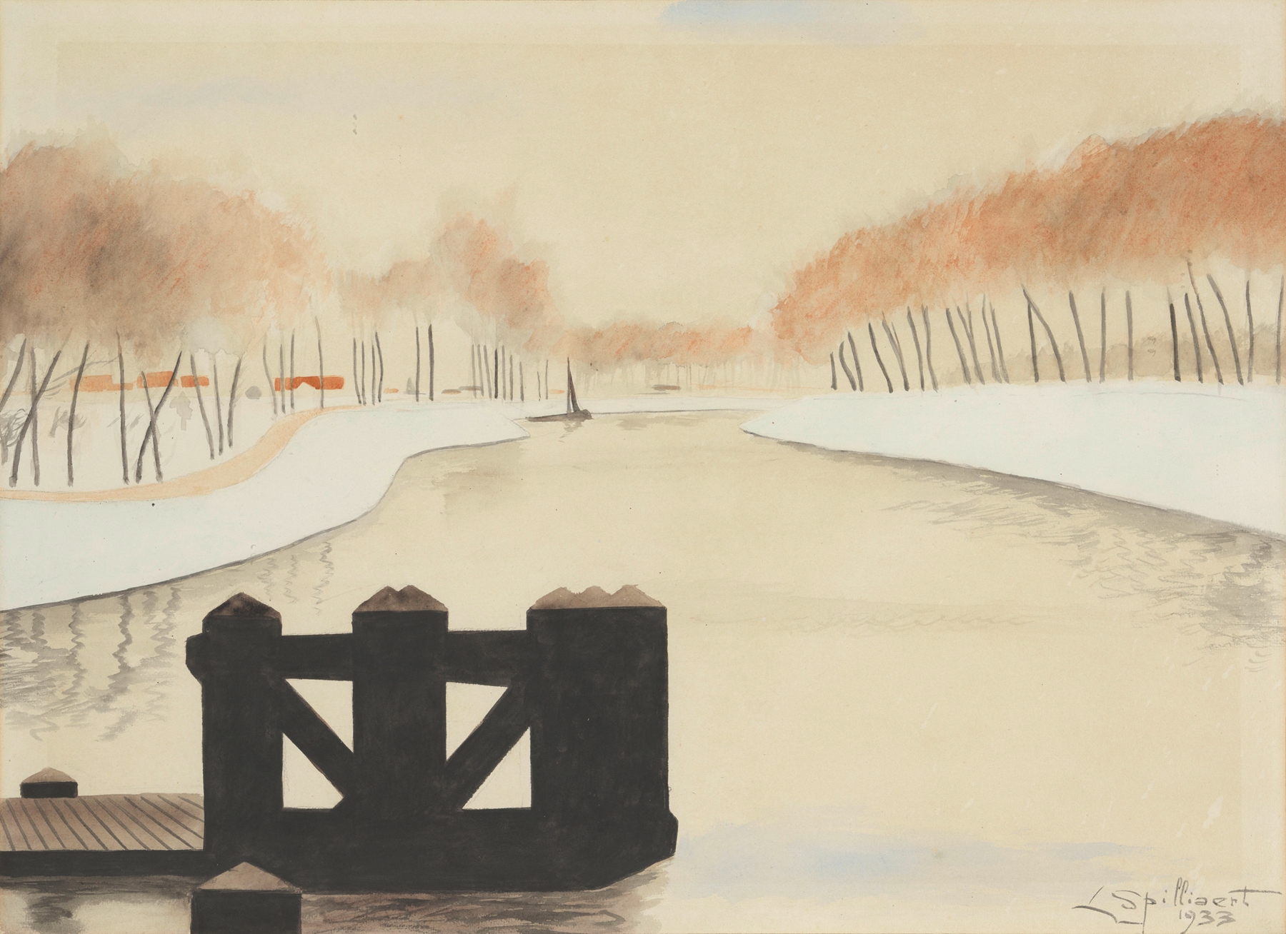 De Keignaertkreek in Zandvoorde, by Léon Spilliaert, public domain
