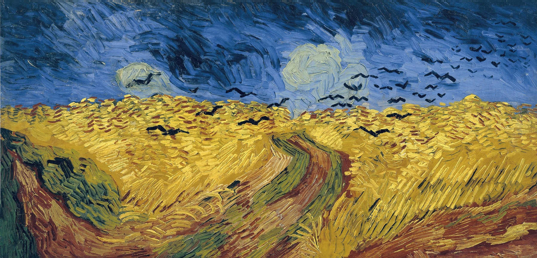 Wheatfield with Crows, by Vincent van Gogh, public domain