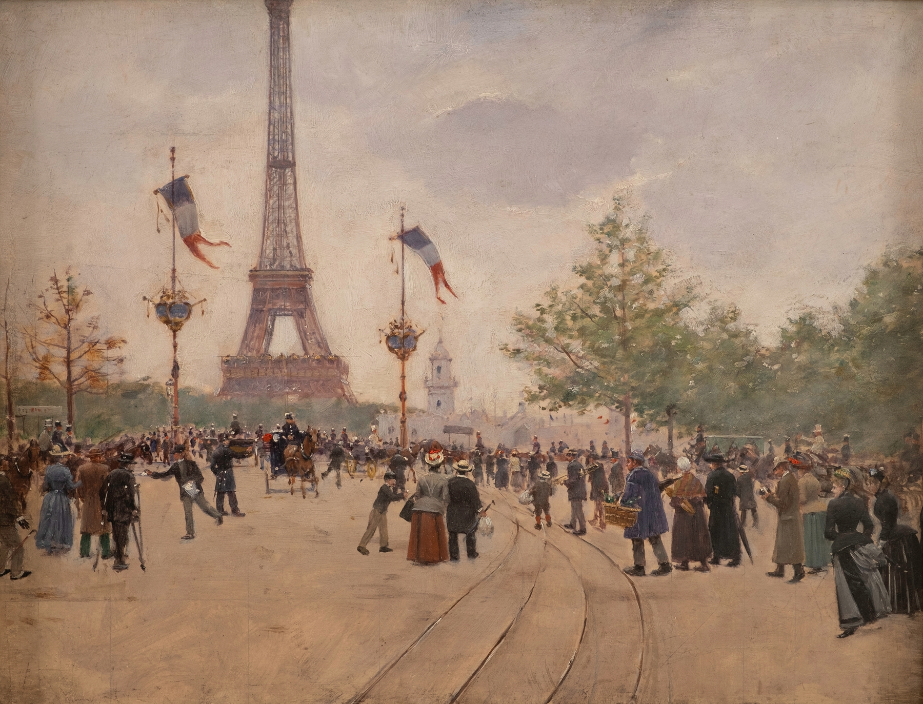 Entrée de l’exposition universelle de 1889, by Jean Béraud, public domain