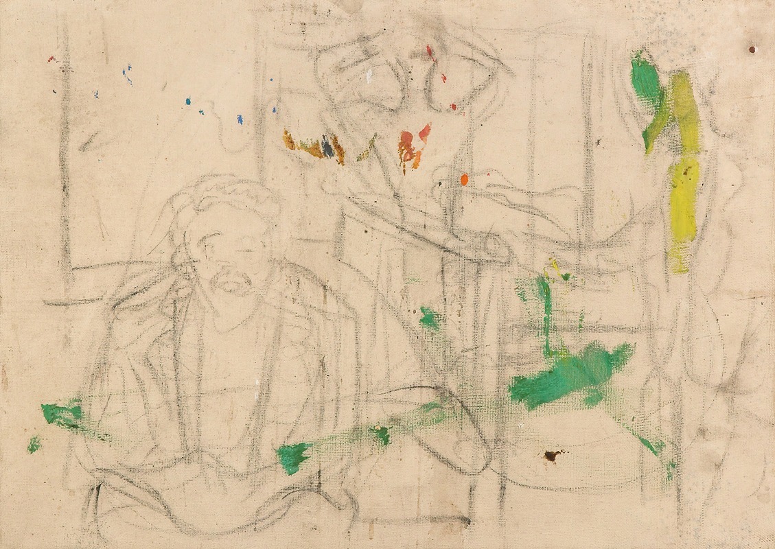 Edvard Munch's 'Variation on ‘Jealousy’' explores complex emotions through vivid colors and expressive forms.