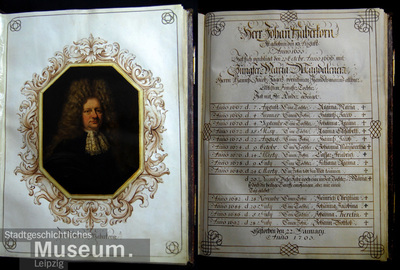 Portrait of Johann Haberkorn, oil on parchment by Johann Heinrich Am Ende