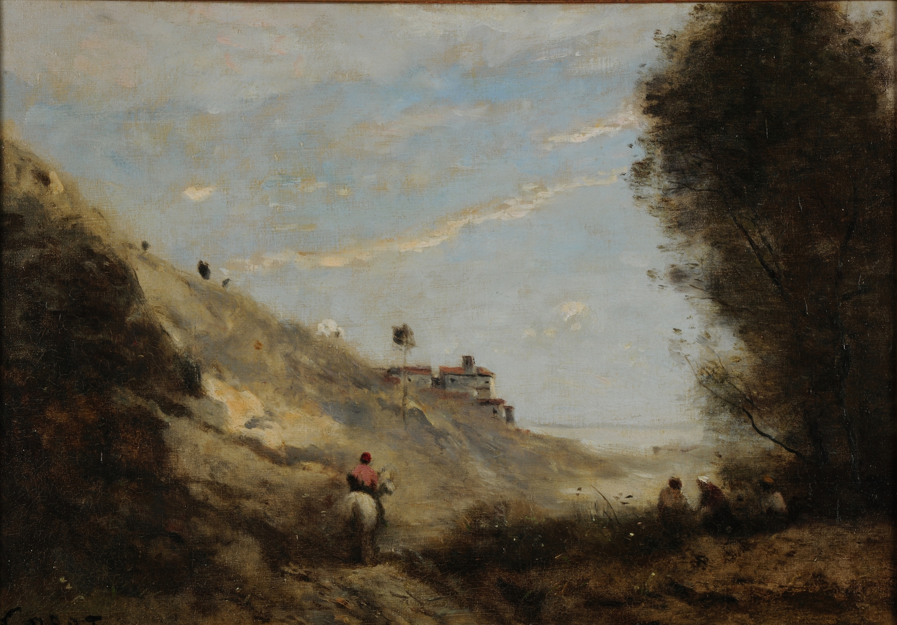 Le vallon au cavalier, by Jean-Baptiste-Camille Corot, public domain