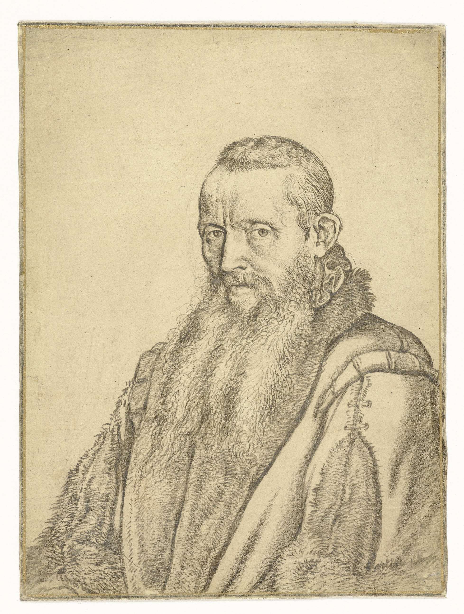 Portrait of a theologian by Hendrick Goltzius, paper medium