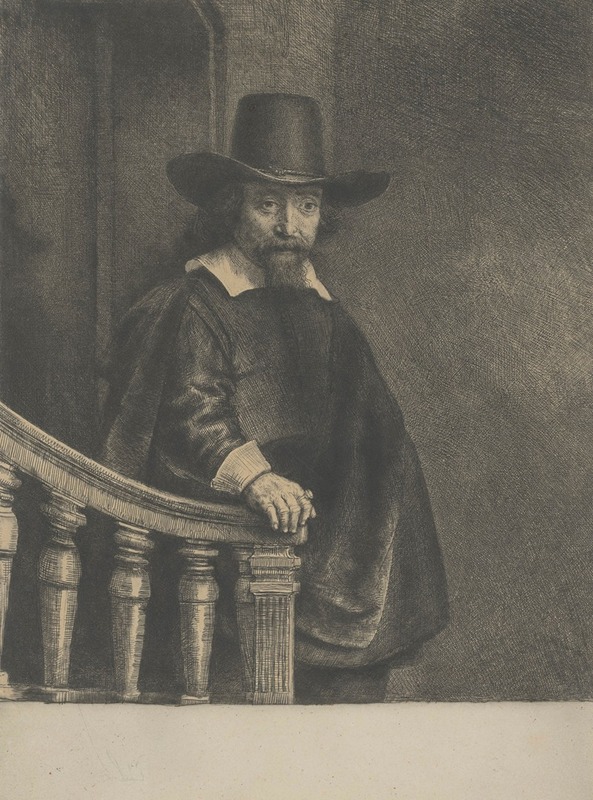 A portrait of Ephraim Bonus, a Jewish physician, painted by Rembrandt.