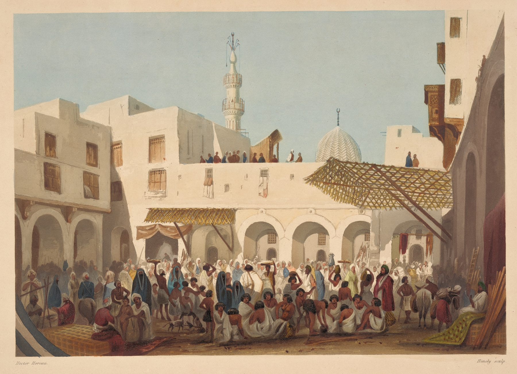 Marche d’esclaves (Slave market), by Hector Horeau, public domain