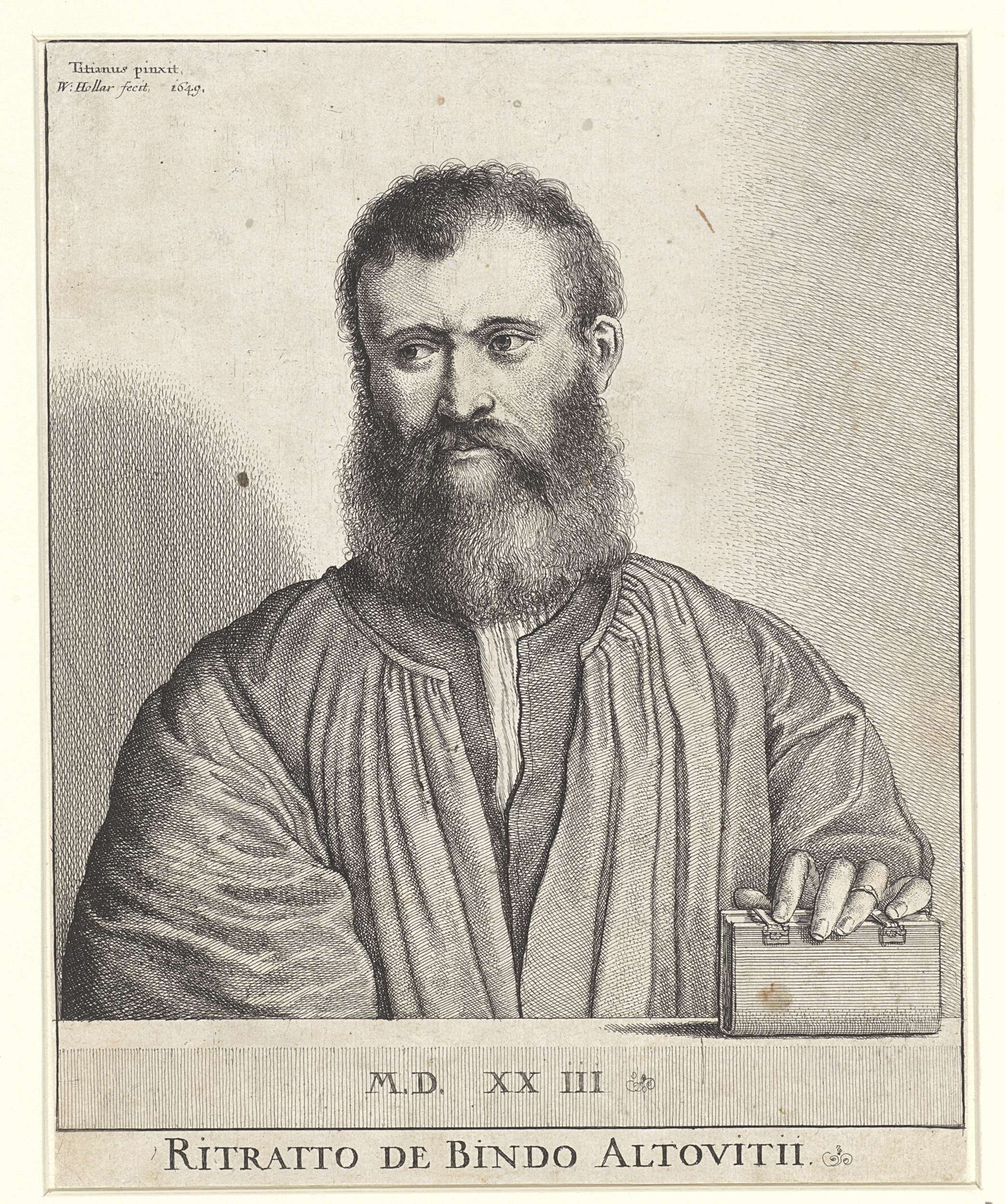 Portrait of Bindo Altoviti, etching by Wenceslaus Hollar