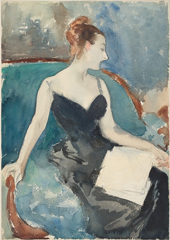 John Singer Sargent's 'Madame Gautreau' is a striking portrait of a woman in a black gown.
