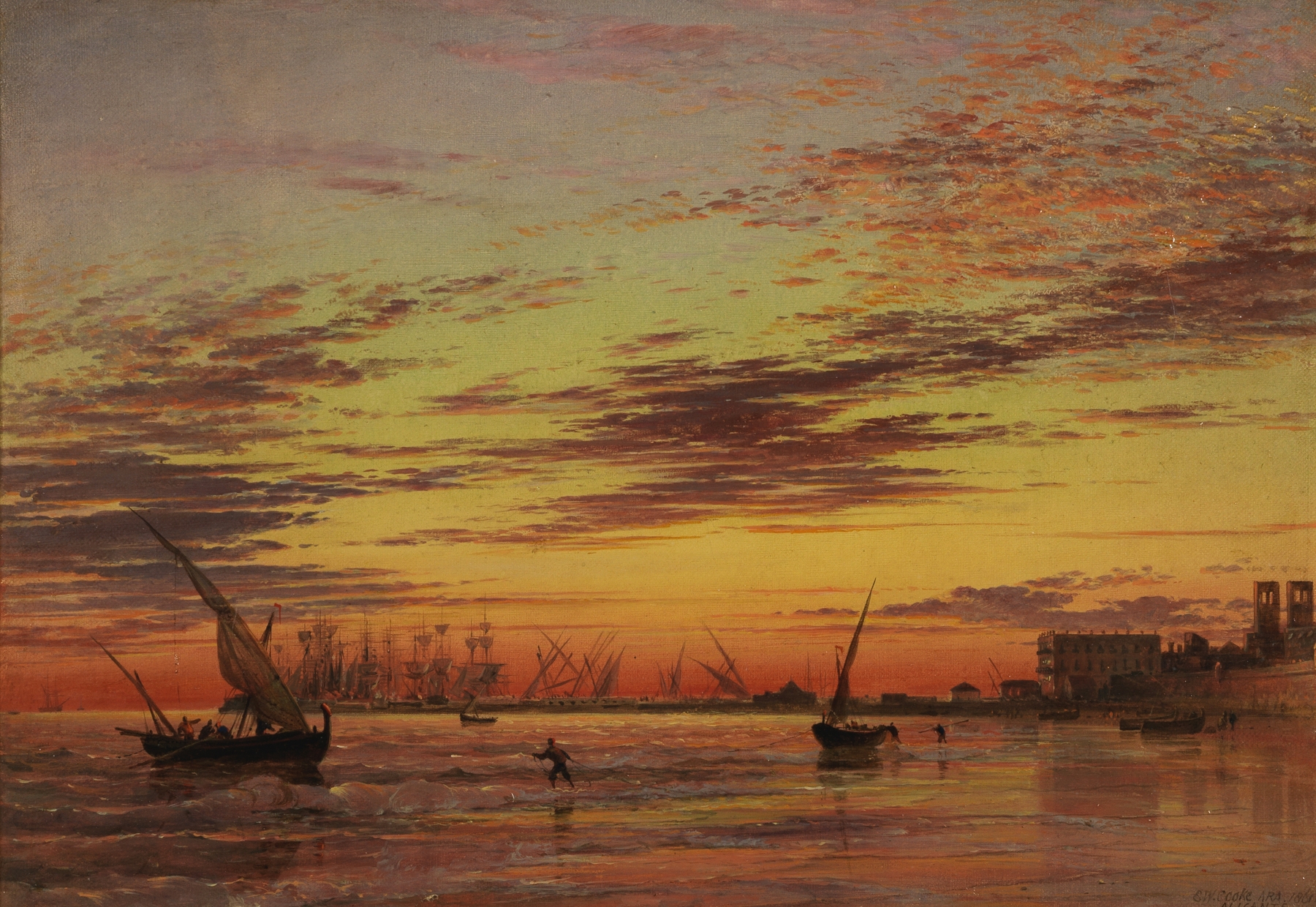 Alicante, by Edward William Cooke, public domain